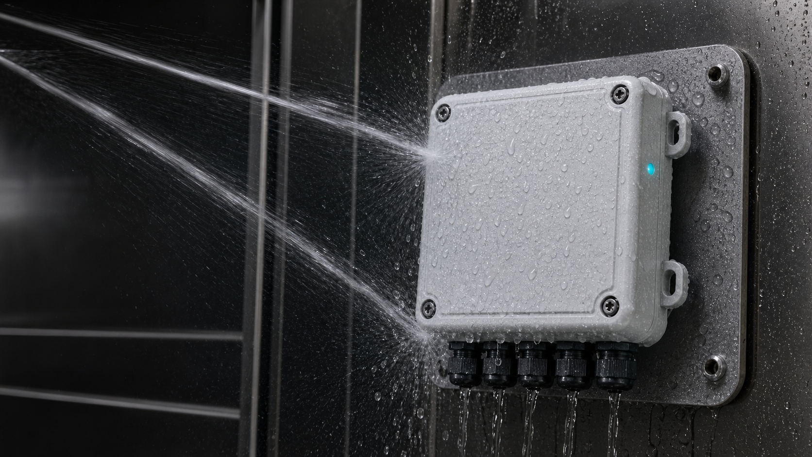 Integranode enclosure under controlled water validation